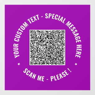 Ihr QR-Code und benutzerdefinierter Text-Fensterau Fensteraufkleber
