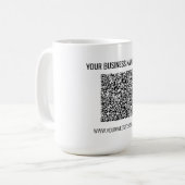 Ihr QR-Code und benutzerdefinierter Text Kaffee-Ta Kaffeetasse (Vorderseite Links)