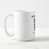 Ihr QR-Code und benutzerdefinierter Text Kaffee-Ta Kaffeetasse (Links)