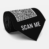 Ihr QR-Code und benutzerdefinierter Text Krawatte (Gerollt)