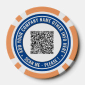 Ihr QR-Code und benutzerdefinierter Text - Poker-C Pokerchips (Rückseite)