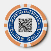 Ihr QR-Code und benutzerdefinierter Text - Poker-C Pokerchips (Vorderseite)