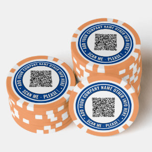 Ihr QR-Code und benutzerdefinierter Text - Poker-C Pokerchips