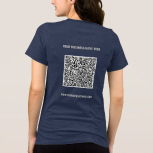 Ihr QR-Code und benutzerdefinierter Text Werbeunte Tri-Blend Shirt