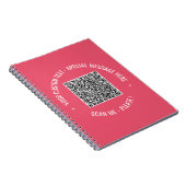 Ihr QR-Code und benutzerdefiniertes Textnotizbuch Notizblock (Rechte Seite)