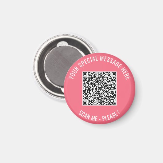 Ihr QR-Code und das benutzerdefinierte Textmagazin Magnet (Vorderseite/Rückseite)