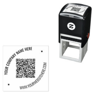 Ihr QR-Code und die Briefmarke für benutzerdefinie Permastempel
