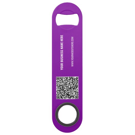 Ihr QR-Code und Ihr benutzerdefinierter Business-B Speed Flaschenöffner (Rückseite)