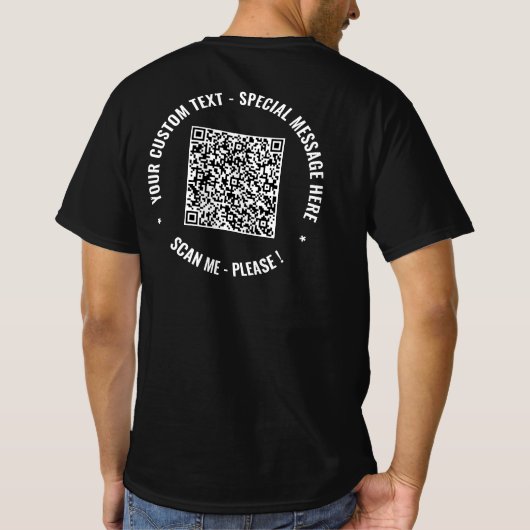 Ihr QR-Code und Ihr benutzerdefinierter T - Shirt (Rückseite)