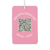 Ihr QR-Code und Ihr benutzerdefinierter Text-Air-F Autolufterfrischer (Vorderseite)