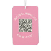 Ihr QR-Code und Ihr benutzerdefinierter Text-Air-F Autolufterfrischer (Rückseite)