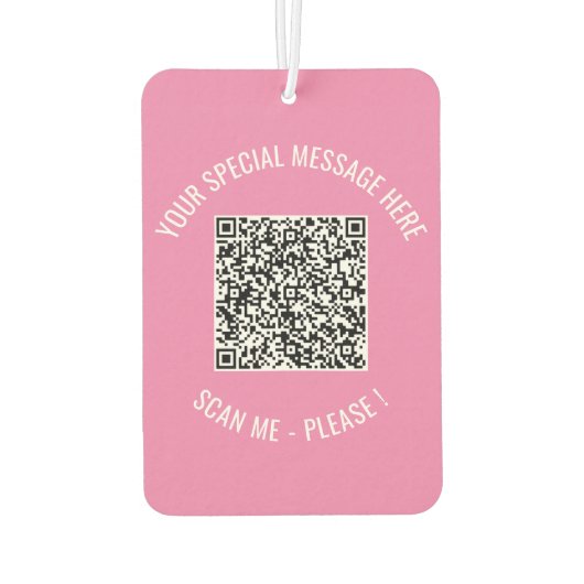 Ihr QR-Code und Ihr benutzerdefinierter Text-Air-F Autolufterfrischer (Rückseite)