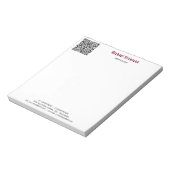 Ihr QR-Code und Ihr benutzerdefinierter Text-Busin Notizblock (Rotiert)