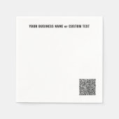 Ihr QR-Code und Ihr benutzerdefinierter Text-Busin Serviette (Vorderseite)
