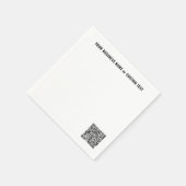 Ihr QR-Code und Ihr benutzerdefinierter Text-Busin Serviette (Ecke)