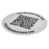 Ihr QR-Code und Ihr benutzerdefinierter Text-Cutti Schneidebrett (Ecke)