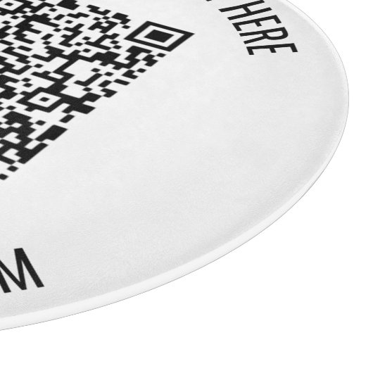 Ihr QR-Code und Ihr benutzerdefinierter Text-Cutti Schneidebrett (Ecke)