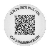 Ihr QR-Code und Ihr benutzerdefinierter Text-Cutti Schneidebrett (Vorderseite)