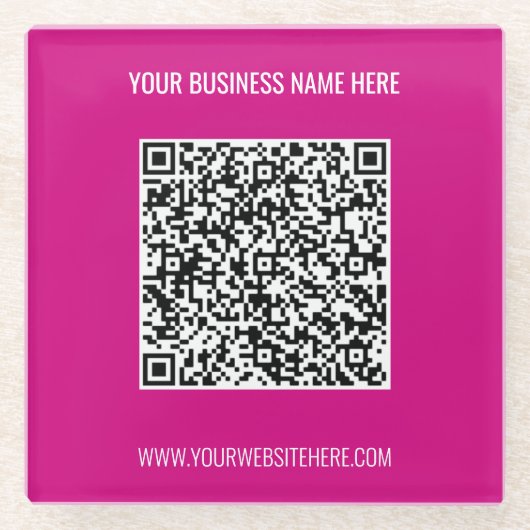 Ihr QR-Code und Ihr benutzerdefinierter Text-Glas- Glasuntersetzer (Vorderseite)