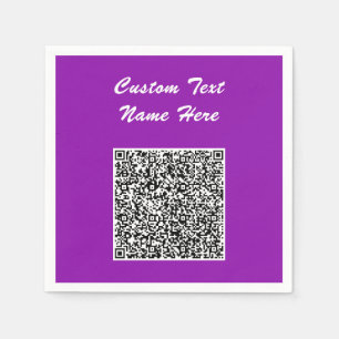 Ihr QR-Code und Ihr benutzerdefinierter Text Napki Serviette