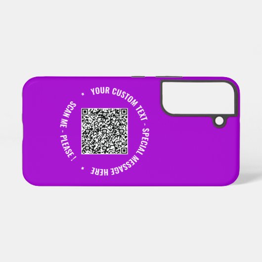 Ihr QR-Code und Ihr benutzerdefinierter Text Samsu Samsung Galaxy Hülle (Rückseite (Horizontal))