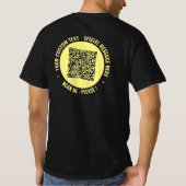 Ihr QR-Code und Ihr benutzerdefinierter Text-T - S T-Shirt (Rückseite)