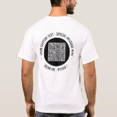 Ihr QR-Code und Ihr benutzerdefinierter Text-T - S T-Shirt (Rückseite)