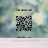 Ihr QR-Code und Ihr benutzerdefiniertes Text-Busin Acrylschild (Neutral)