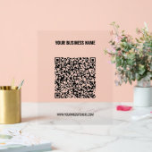 Ihr QR-Code und Ihr benutzerdefiniertes Text-Busin Acrylschild (Hochzeit)