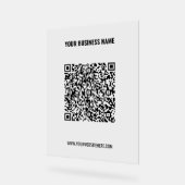 Ihr QR-Code und Ihr benutzerdefiniertes Text-Busin Acrylschild (Winkel)
