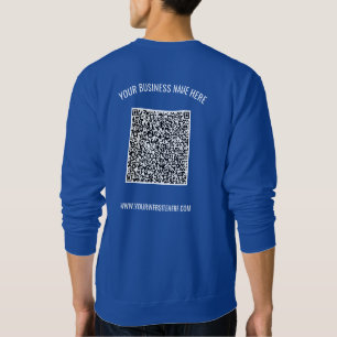 Ihr QR-Code und Ihr benutzerdefiniertes Text Busin Sweatshirt