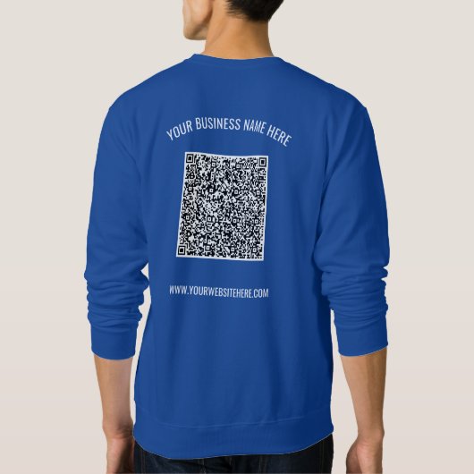 Ihr QR-Code und Ihr benutzerdefiniertes Text Busin Sweatshirt (Rückseite)