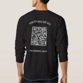 Ihr QR-Code und Ihr benutzerdefiniertes Text Busin Sweatshirt (Rückseite)