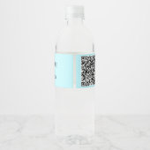 Ihr QR-Code und Ihr benutzerdefiniertes Text-Wasse Wasserflaschenetikett (Rückseite)