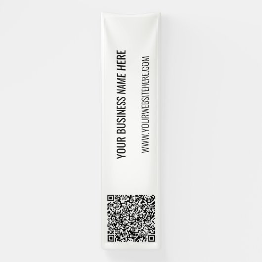 Ihr QR-Code und Ihr benutzerdefiniertes Textbanner Banner (Vertikal)