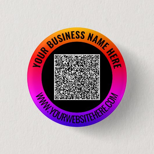 Ihr QR-Code und Ihr Geschäftsfeld "Benutzerdefinie Button (Vorderseite)