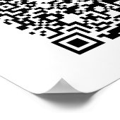 Ihr QR-Code und Ihr individuelles Text-Werbeplakat Poster (Ecke)