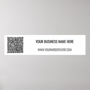 Ihr QR-Code und Ihr individuelles Text-Werbeplakat Poster