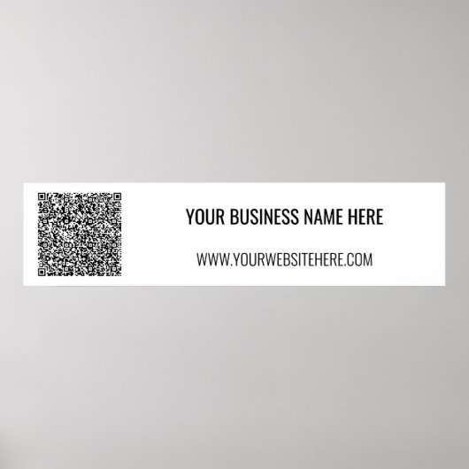 Ihr QR-Code und Ihr individuelles Text-Werbeplakat Poster (Vorne)