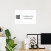 Ihr QR-Code und Ihr individuelles Text-Werbeplakat Poster (Heimbüro)
