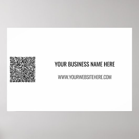 Ihr QR-Code und Ihr individuelles Text-Werbeplakat Poster (Vorne)