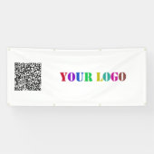 Ihr QR-Code und Ihr Logo-Werbebanner Banner (Horizontal)