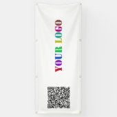 Ihr QR-Code und Ihr Logo-Werbebanner Banner (Vertikal)