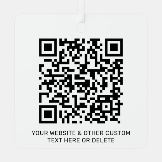 Ihr QR-Code und Ihr Logo-Werbeplatz Ornament Aus Metall (Rückseite)