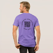 Ihr QR-Code und Ihr Personalisierter benutzerdefin Tri-Blend Shirt (Rückseite voll)