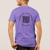 Ihr QR-Code und Ihr Personalisierter benutzerdefin Tri-Blend Shirt (Rückseite)