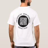 Ihr QR-Code und Ihr Personalisierter T - Shirt für (Rückseite)