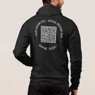 Ihr QR-Code und Ihr Personalisierter Textcode Hoodie
