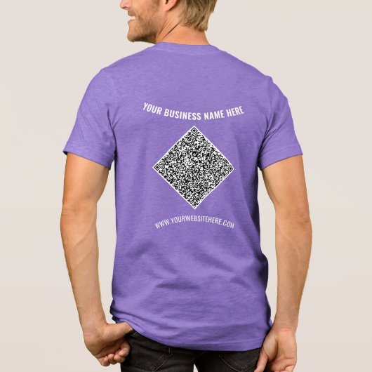 Ihr QR-Code und Ihr Personalisiertes Textgeschäft Tri-Blend Shirt (Rückseite)