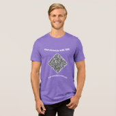 Ihr QR-Code und Ihr Personalisiertes Textgeschäft Tri-Blend Shirt (Vorderseite voll)